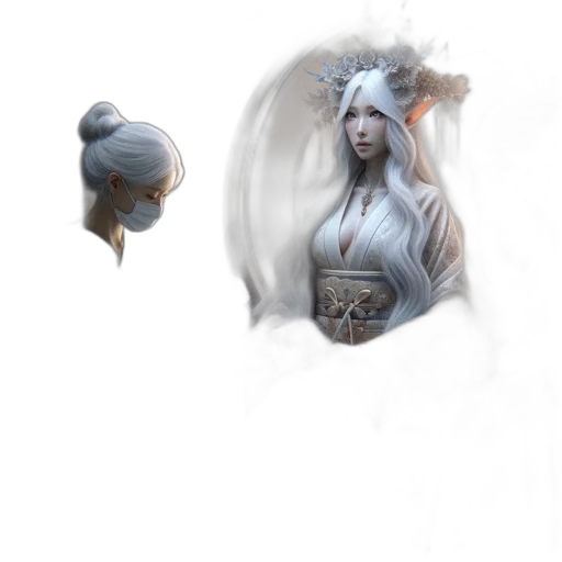 dragon, staff, creature, mask transparent PNG cut-out