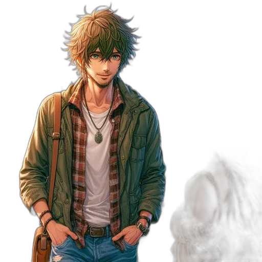 jacket, concept art, comic book art, photorealistic transparent PNG cut-out