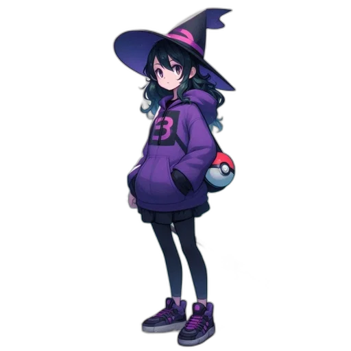 dress, hat, staff, creature transparent PNG cut-out