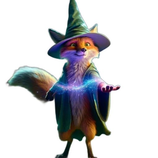 staff, hat, creature, animal transparent PNG cut-out