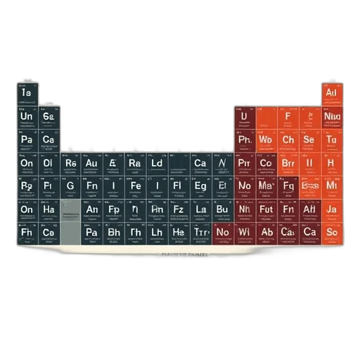 periodic, table, elements, poster transparent PNG cut-out