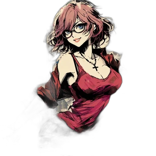dress, weapon, staff, face transparent PNG cut-out