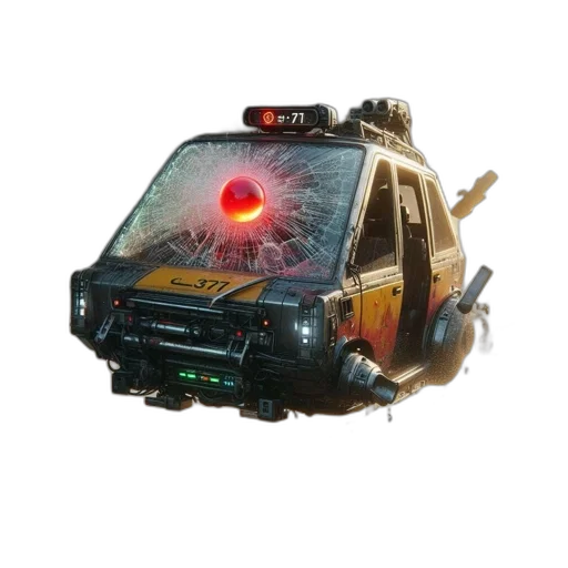 car, robot, weapon, concept art transparent PNG cut-out