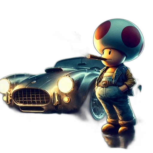 car, robot, concept art, 3d render transparent PNG cut-out