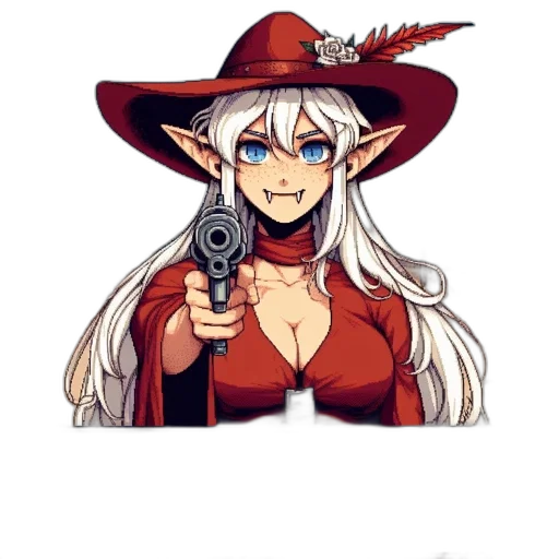 weapon, hat, staff, pixel art transparent PNG cut-out