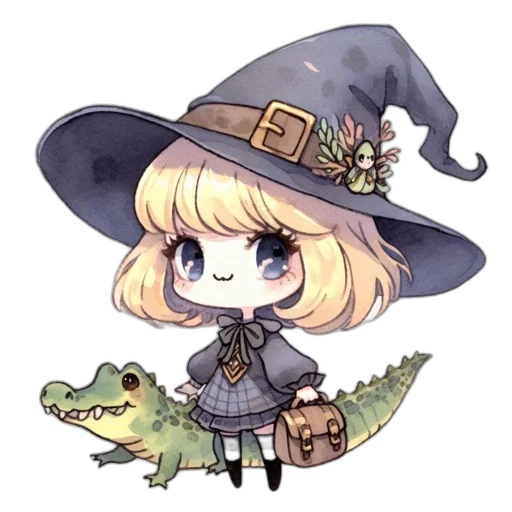 dragon, hat, creature, staff transparent PNG cut-out