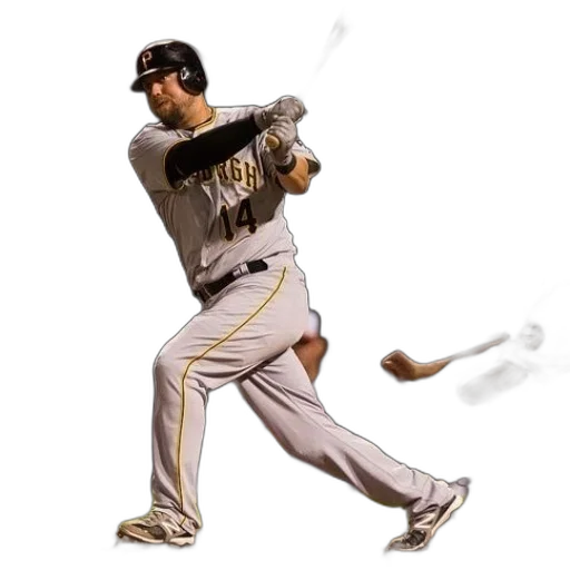 baseball, player, gray, uniform transparent PNG cut-out