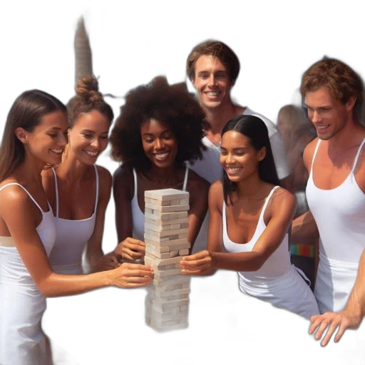staff, bottle, five, people transparent PNG cut-out