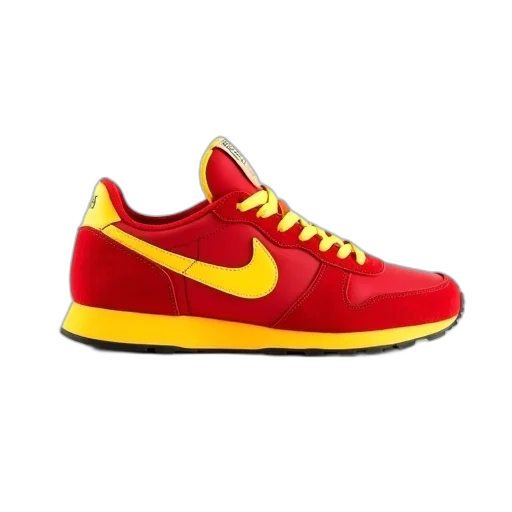 shoes, red, yellow, sneaker transparent PNG cut-out