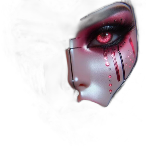 mask, face, robot, photorealistic transparent PNG cut-out