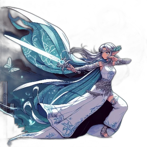 sword, dress, weapon, staff transparent PNG cut-out