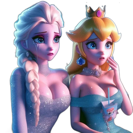 dress, crown, concept art, 3d render transparent PNG cut-out