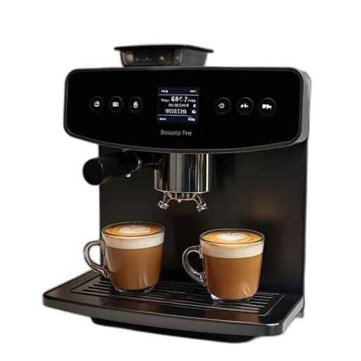3d render, modern, coffee, machine transparent PNG cut-out