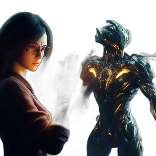 concept art, fantasy art, comic book art, cyberpunk transparent PNG cut-out