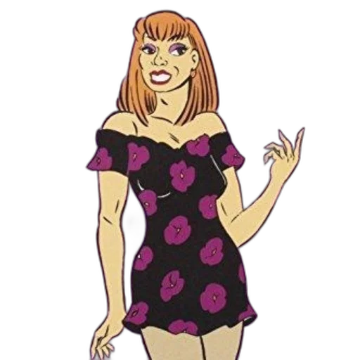 dress, cartoon, concept art, comic book art transparent PNG cut-out