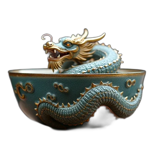 dragon, jewelry, crown, 3d render transparent PNG cut-out