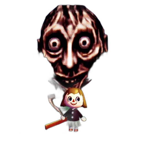 staff, mask, creature, weapon transparent PNG cut-out