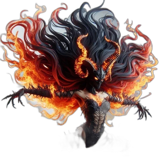 dragon, hair, mask, creature transparent PNG cut-out