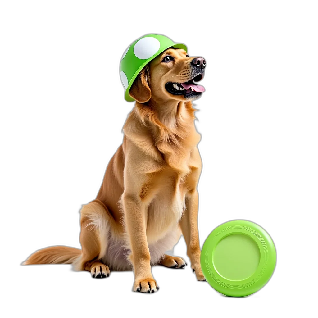 hat, staff, animal, 3d render transparent PNG cut-out