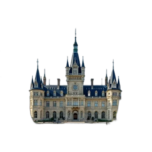 building, crown, 3d render, photorealistic transparent PNG cut-out