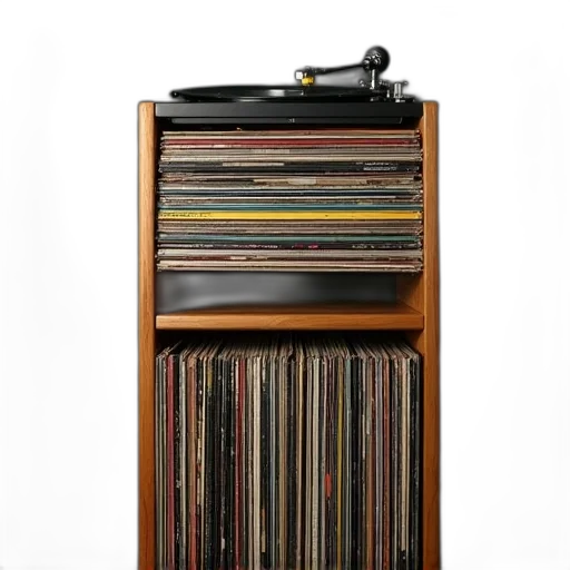furniture, collection, vinyl, records transparent PNG cut-out