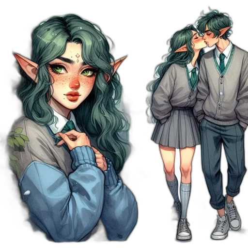 concept art, fantasy art, pixel art, watercolor transparent PNG cut-out