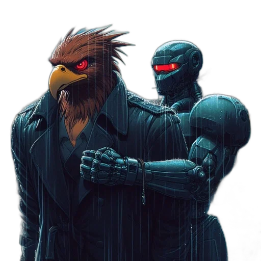 concept art, comic book art, cyberpunk, pixel art transparent PNG cut-out