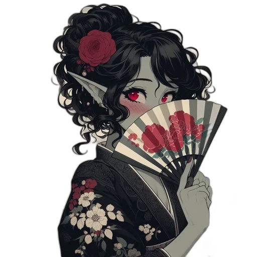 mask, dress, flower, staff transparent PNG cut-out
