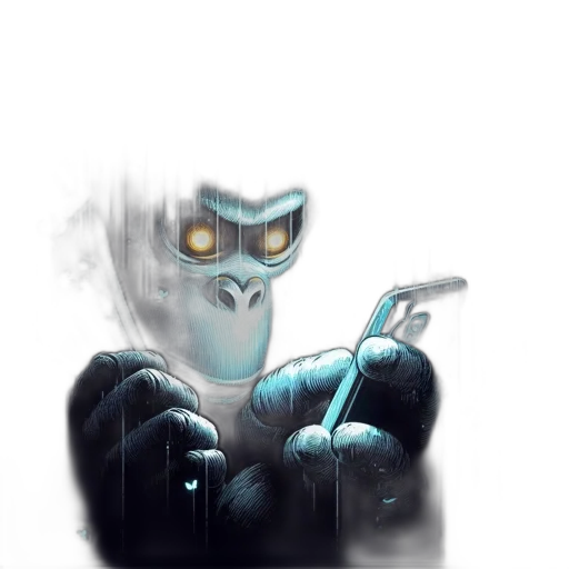 mask, robot, jacket, weapon transparent PNG cut-out