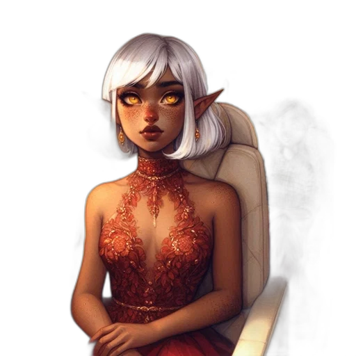 dress, fantasy art, concept art, watercolor transparent PNG cut-out