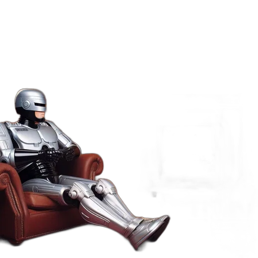 robot, furniture, concept art, 3d render transparent PNG cut-out