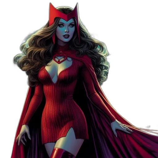 comic book art, concept art, fantasy art, red transparent PNG cut-out