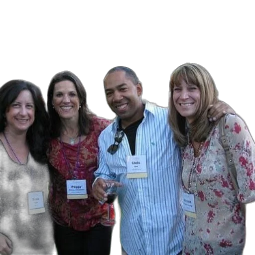 staff, four, people, pose transparent PNG cut-out