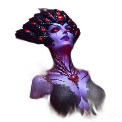 crown, mask, staff, creature transparent PNG cut-out