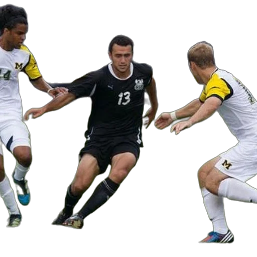 soccer, player, black, number transparent PNG cut-out