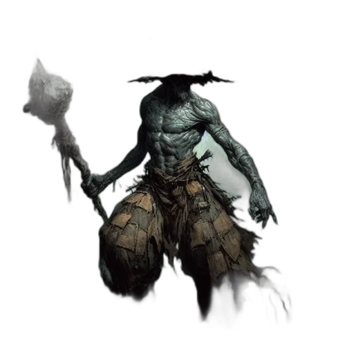 staff, creature, mask, dragon transparent PNG cut-out