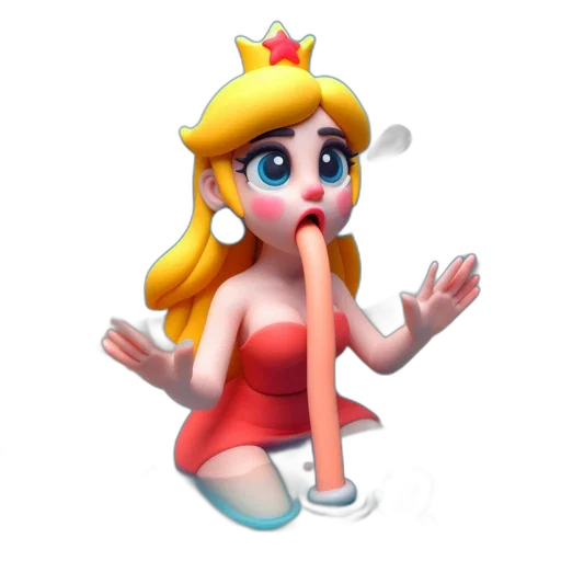 crown, dress, staff, 3d render transparent PNG cut-out