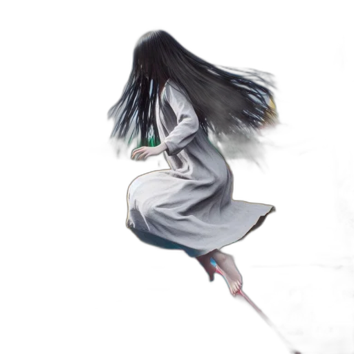 dress, hair, sword, creature transparent PNG cut-out