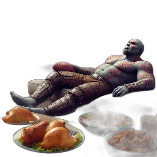 food, creature, concept art, 3d render transparent PNG cut-out