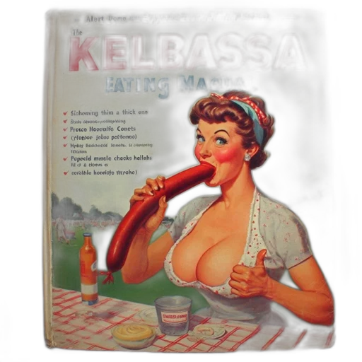food, book, cover, comic transparent PNG cut-out