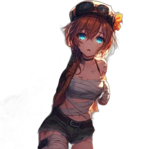 dress, staff, weapon, hat transparent PNG cut-out