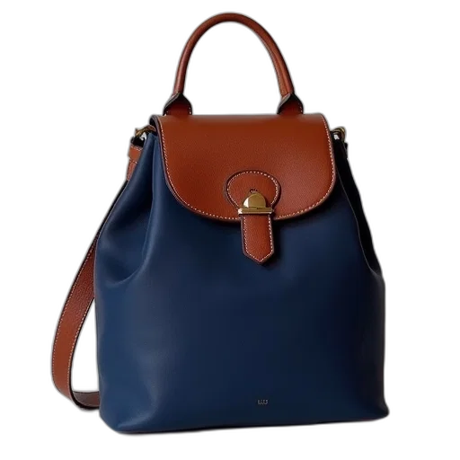 blue, longchamp, mini, backpack transparent PNG cut-out