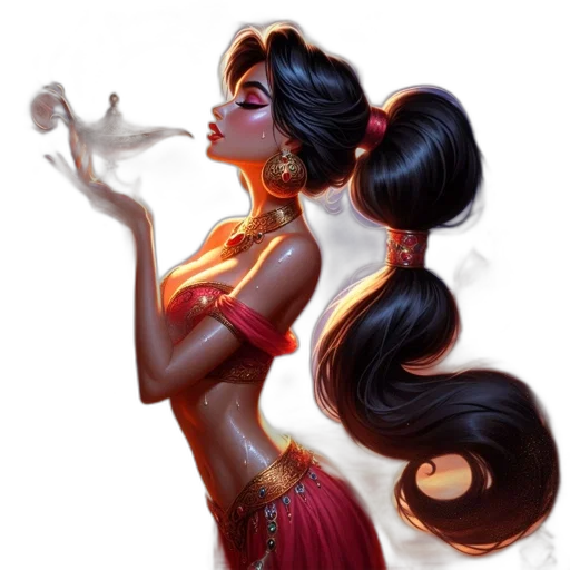 hair, concept art, fantasy art, comic book art transparent PNG cut-out