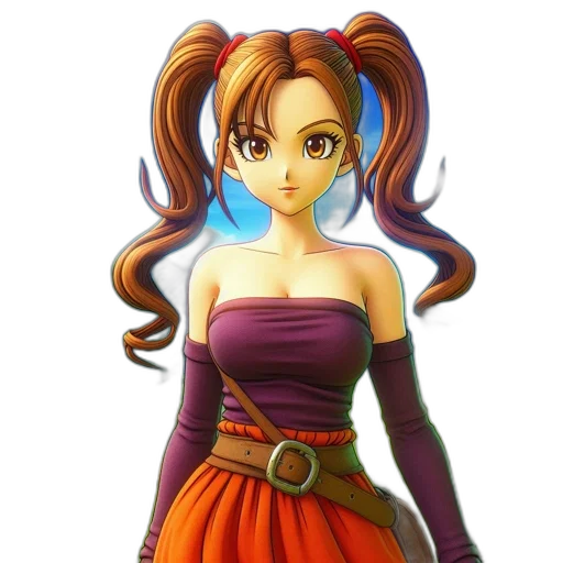 dress, staff, face, jewelry transparent PNG cut-out