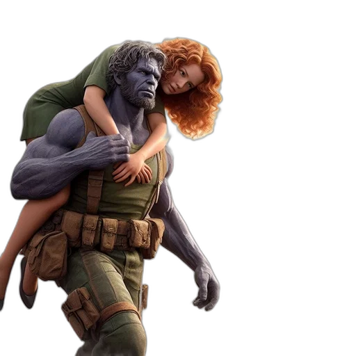 concept art, 3d render, comic book art, fantasy art transparent PNG cut-out