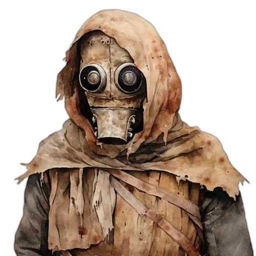 mask, jacket, robot, face transparent PNG cut-out