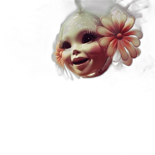 mask, face, creature, flower transparent PNG cut-out