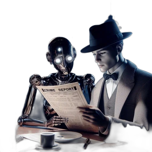 robot, concept art, 3d render, cyberpunk transparent PNG cut-out