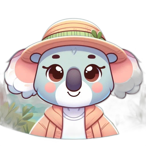 hat, staff, creature, animal transparent PNG cut-out