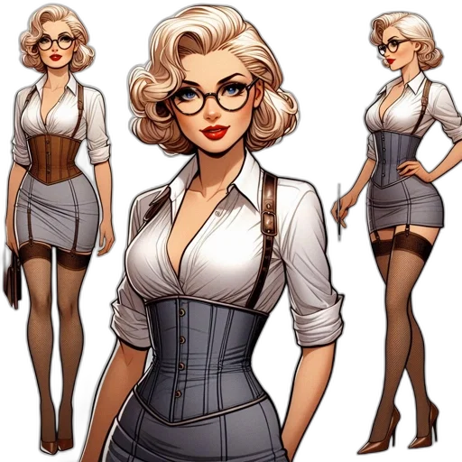 dress, comic book art, concept art, cartoon transparent PNG cut-out